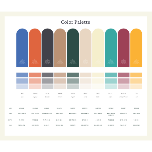 Arlo Goods color palette specification