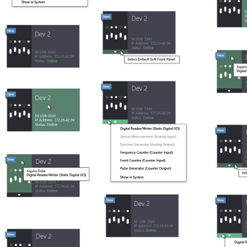 Device card interaction states